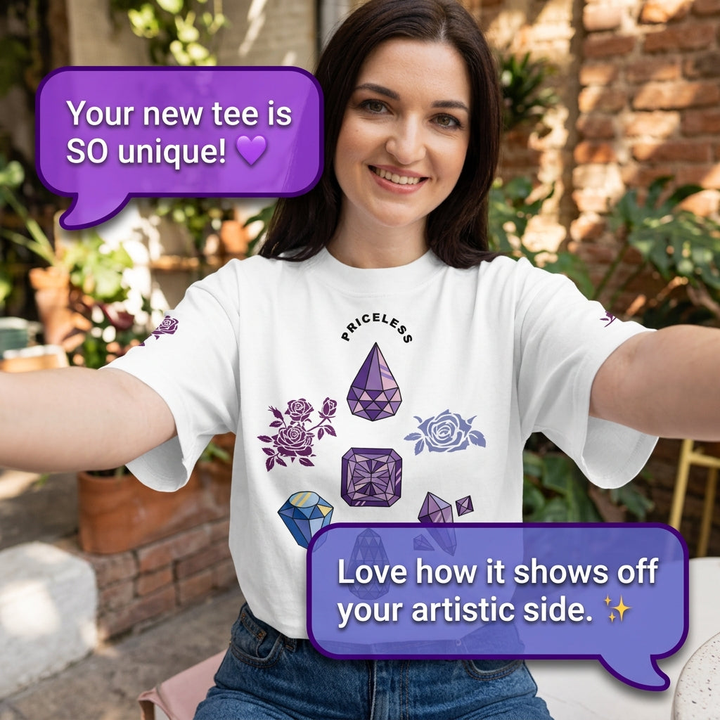 T-shirt col montant écologique - Priceless (homme/femme)