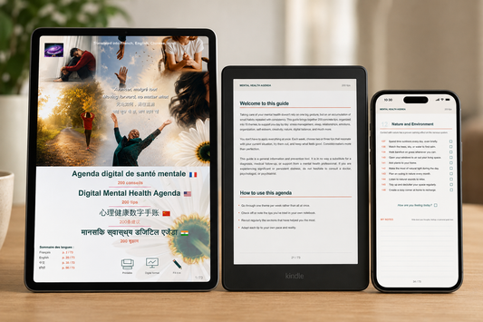 Digital Mental Health Agenda - 200 tips/ Agenda digital de santé mentale - 200 conseils (Français/Anglais/Chinois/Hindi)