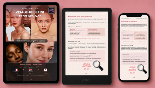 21 jours visage redéfini, drainage lympatique & sculpture naturelle (ebook)/Français/Anglais/Japonais