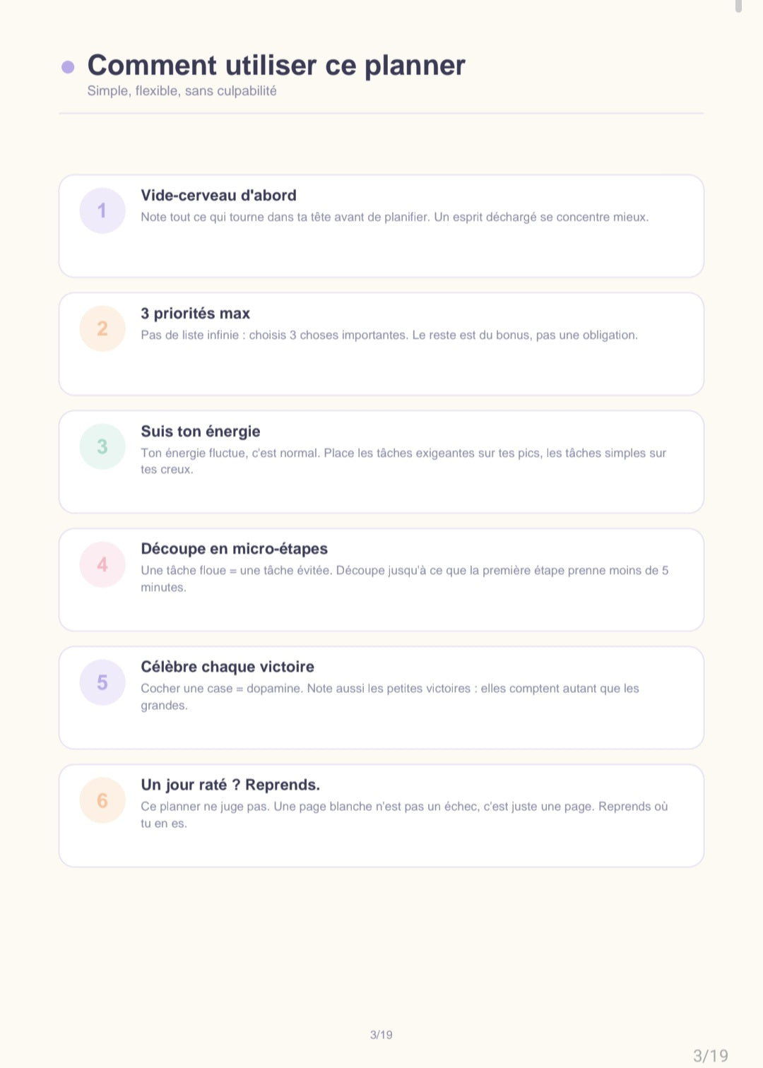 TDAH Flow planner/ ADHD Flow planner (Français/Anglais)