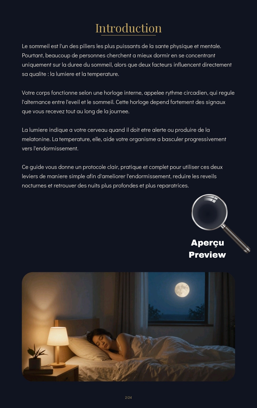 Optimiser la lumière et la température, pour transformer votre sommeil. Le protocole circadien pour des nuits parfaites (Ebook)/Français/Anglais