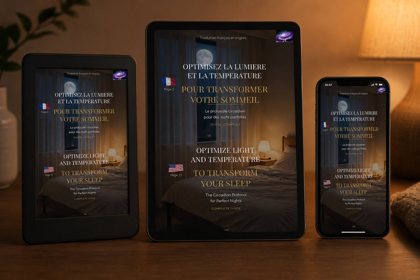 Optimiser la lumière et la température, pour transformer votre sommeil. Le protocole circadien pour des nuits parfaites (Ebook)/Français/Anglais