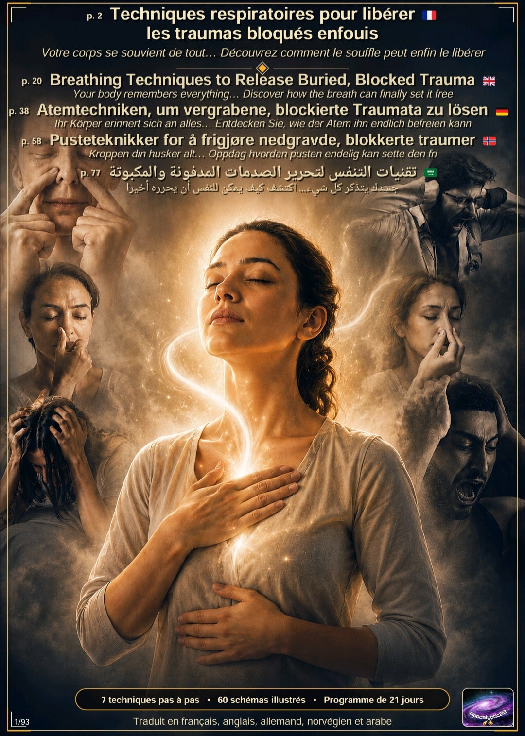 Techniques respiratoires pour libérer les traumas bloqués enfouis, votre corps se souvient de tout… Découvrez comment le souffle peut enfin le libérer (ebook) (Français/Anglais/Allemand/Norvégien/Arabe)