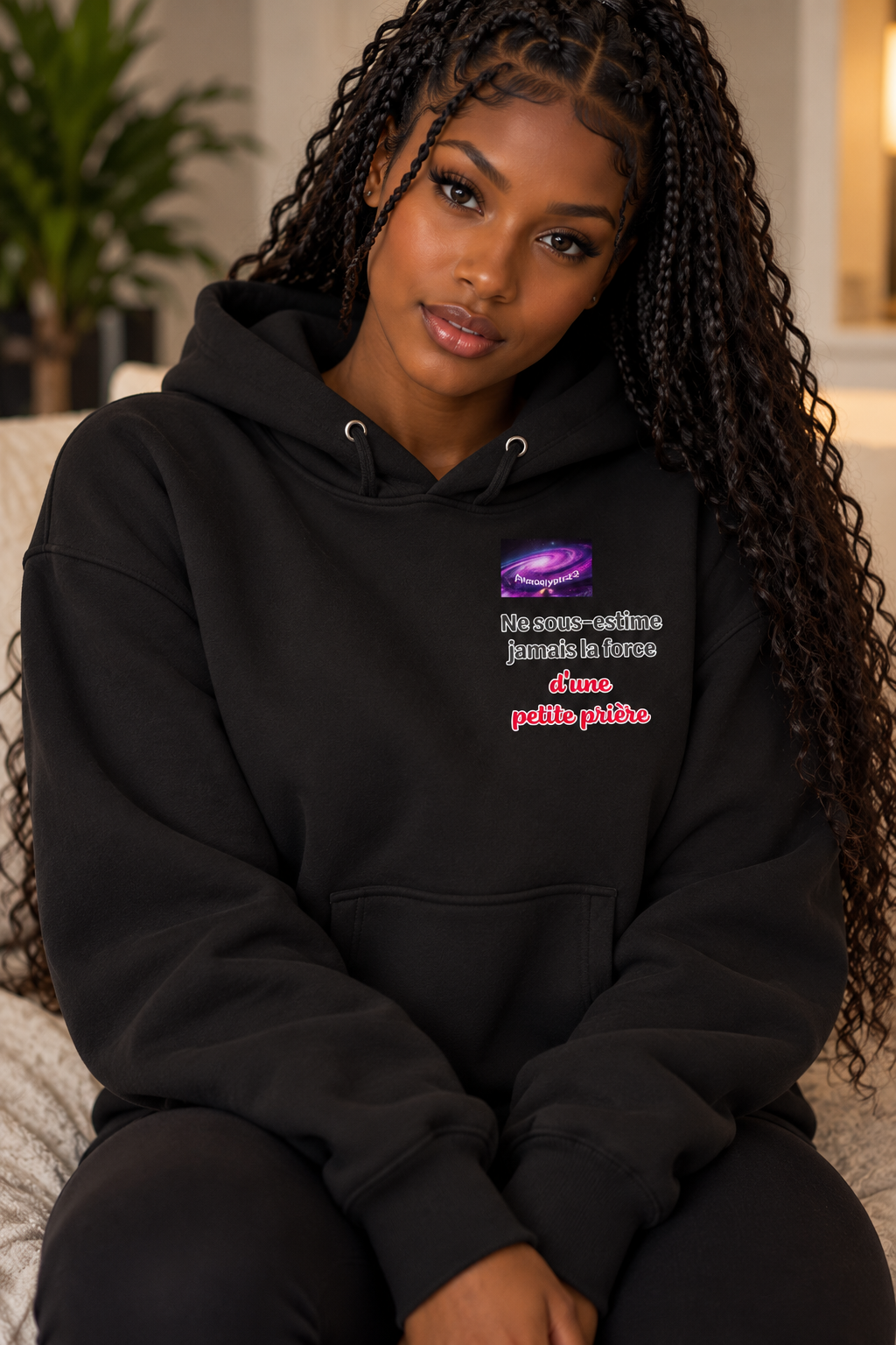 Sweat écologique - Ne sous-estime jamais la force d'une petite prière (homme/femme)