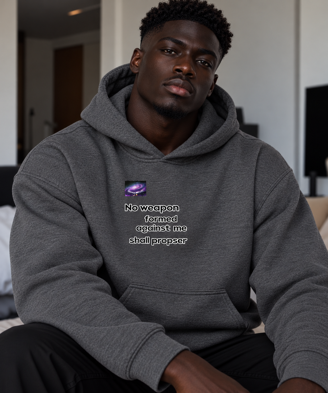 Sweat à capuche - No weapon formed against me shall prosper (homme/femme)