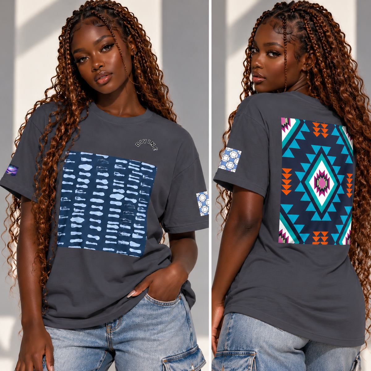 T-shirt teinté lourd - Divine (1) (homme/femme)