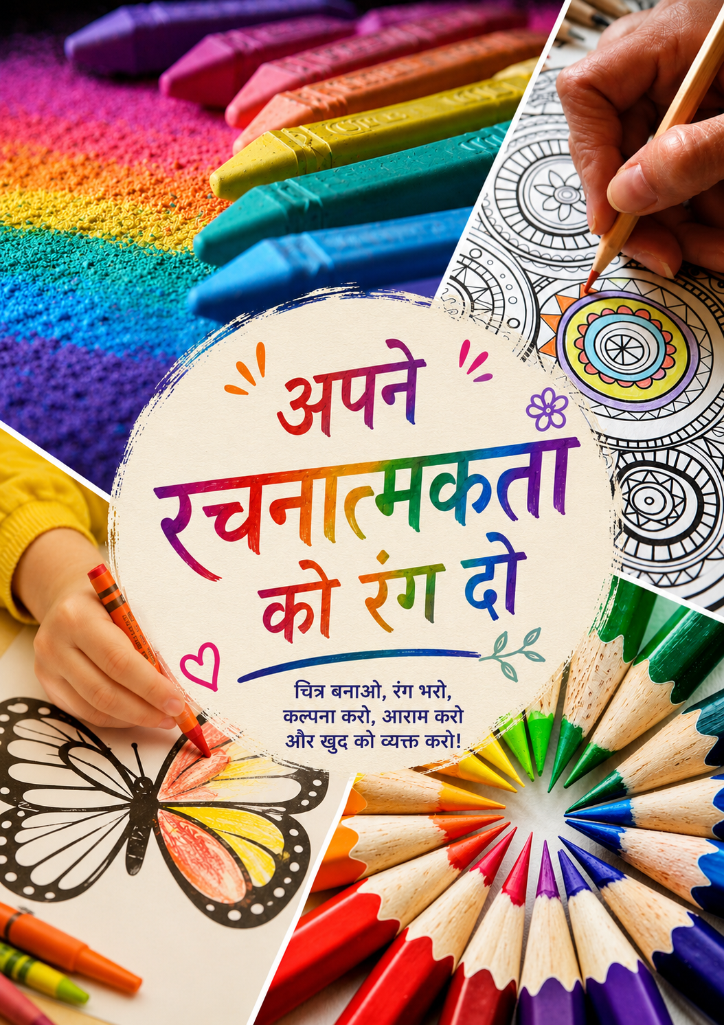 Mon cahier de coloriage/ मेरी रंग भरने की कताब (Français/ Indien)
