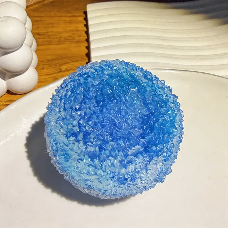 Balle anti-stress au maltose, Balle molle et bruyante, doux, à récupération lente, à presser, pour adultes, exercice des mains (lot de 7 balles)