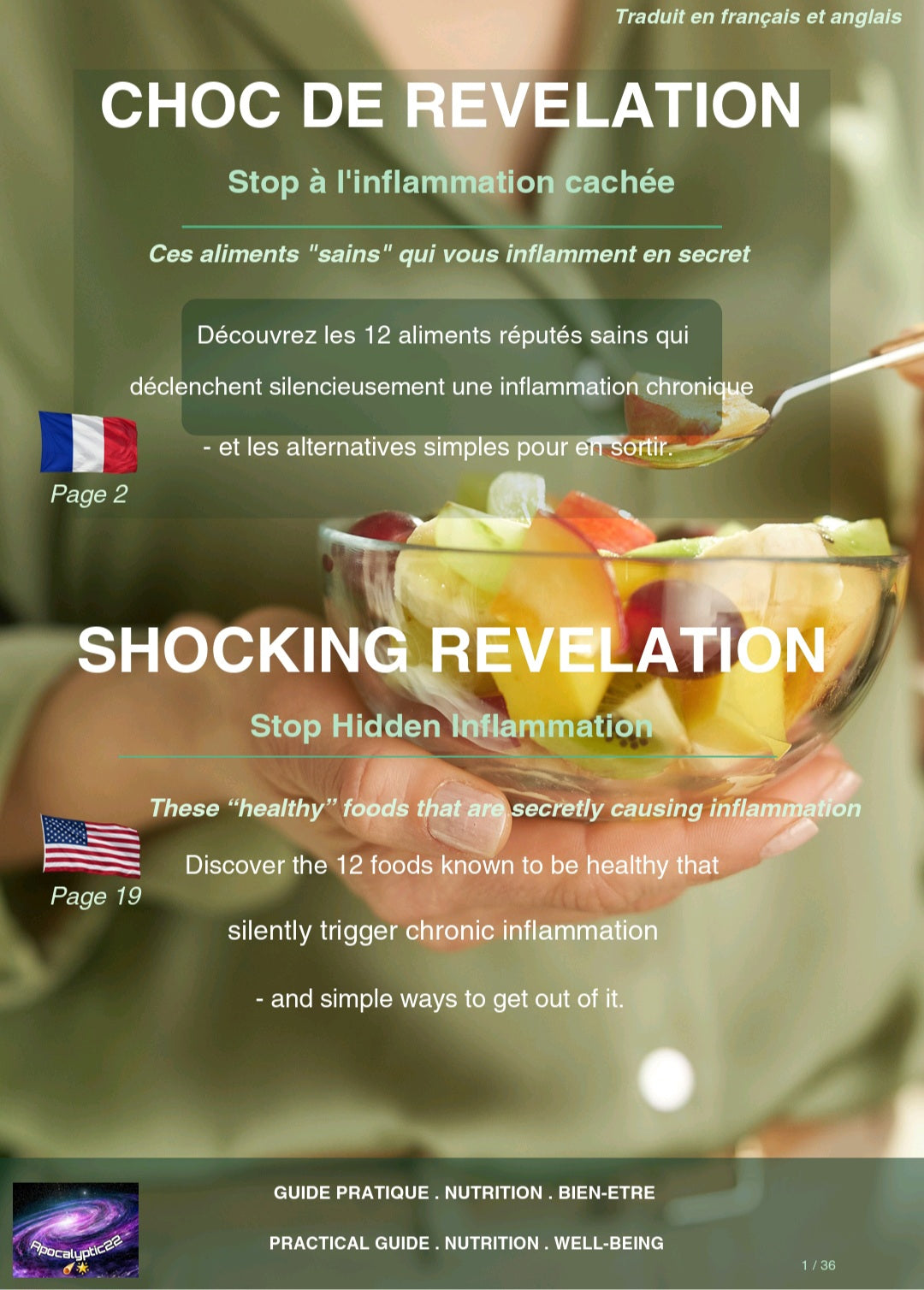Stop à l'inflammation cachée. Ces aliments "sains" qui vous inflamment en secret. (ebook)/ Français/Anglais