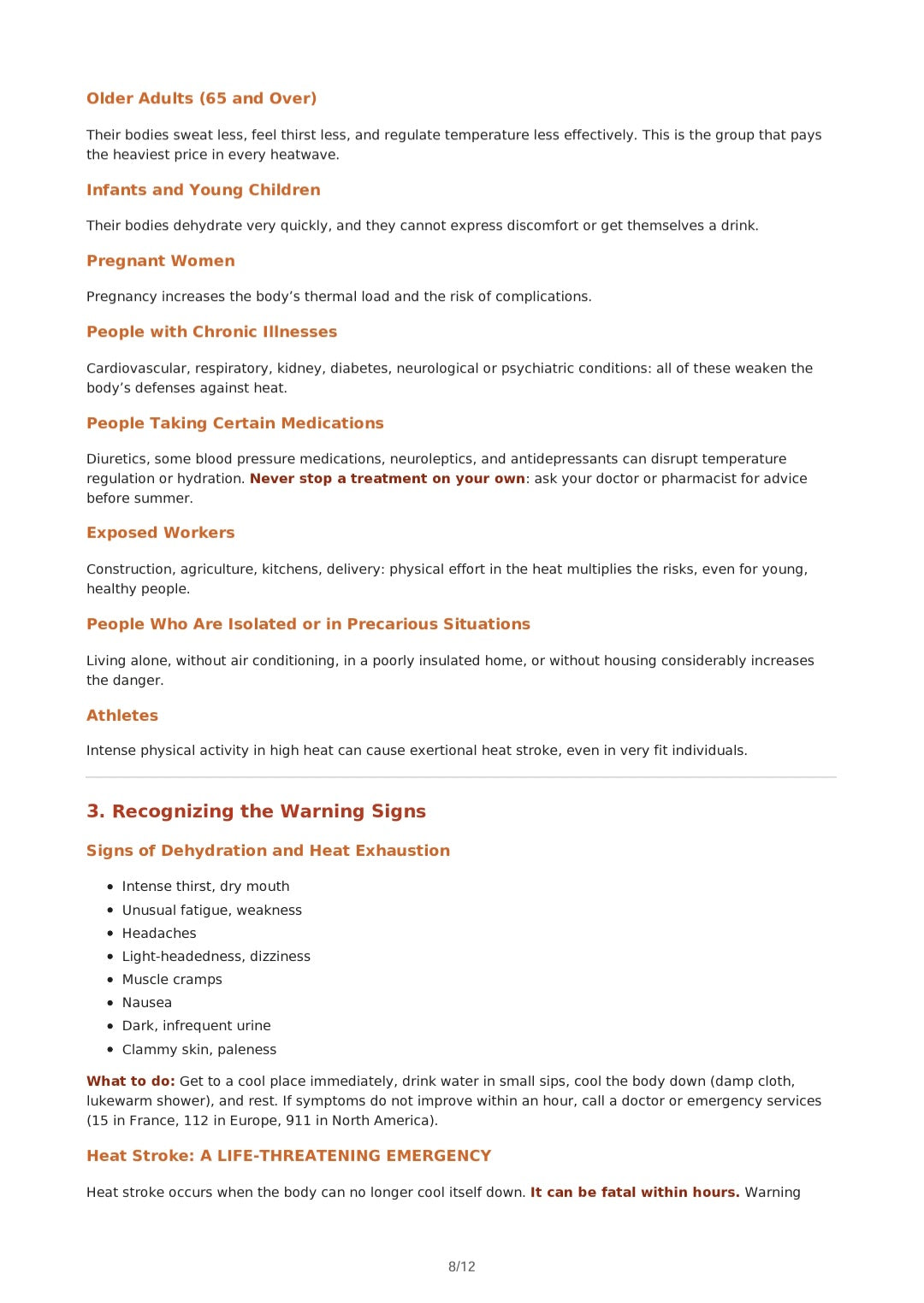La canicule peut tuer en silence, découvrez comment vous protéger (ebook)/ Heatwaves can kill in silence, learn how to protect yourself (Français/ English)