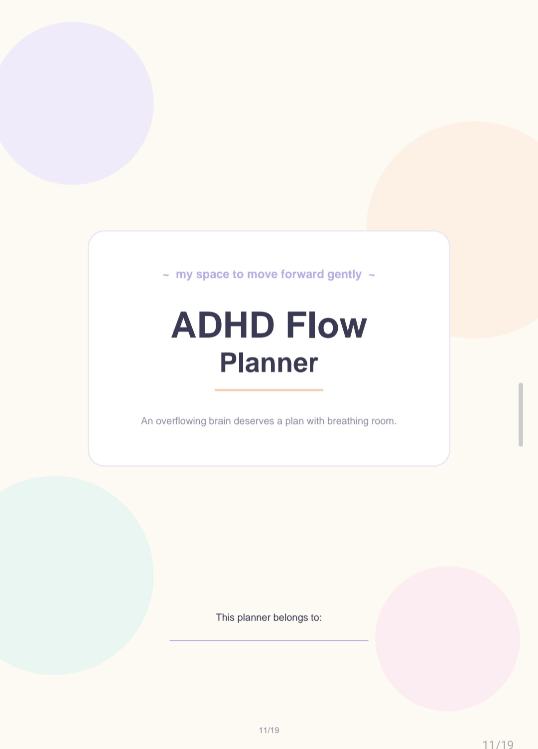 TDAH Flow planner/ ADHD Flow planner (Français/Anglais)