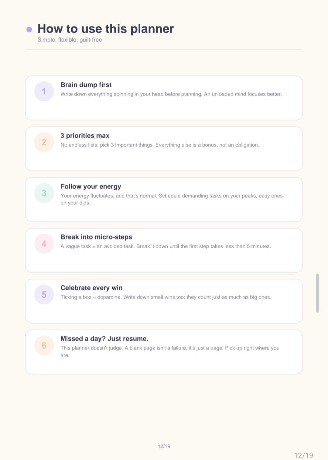 TDAH Flow planner/ ADHD Flow planner (Français/Anglais)