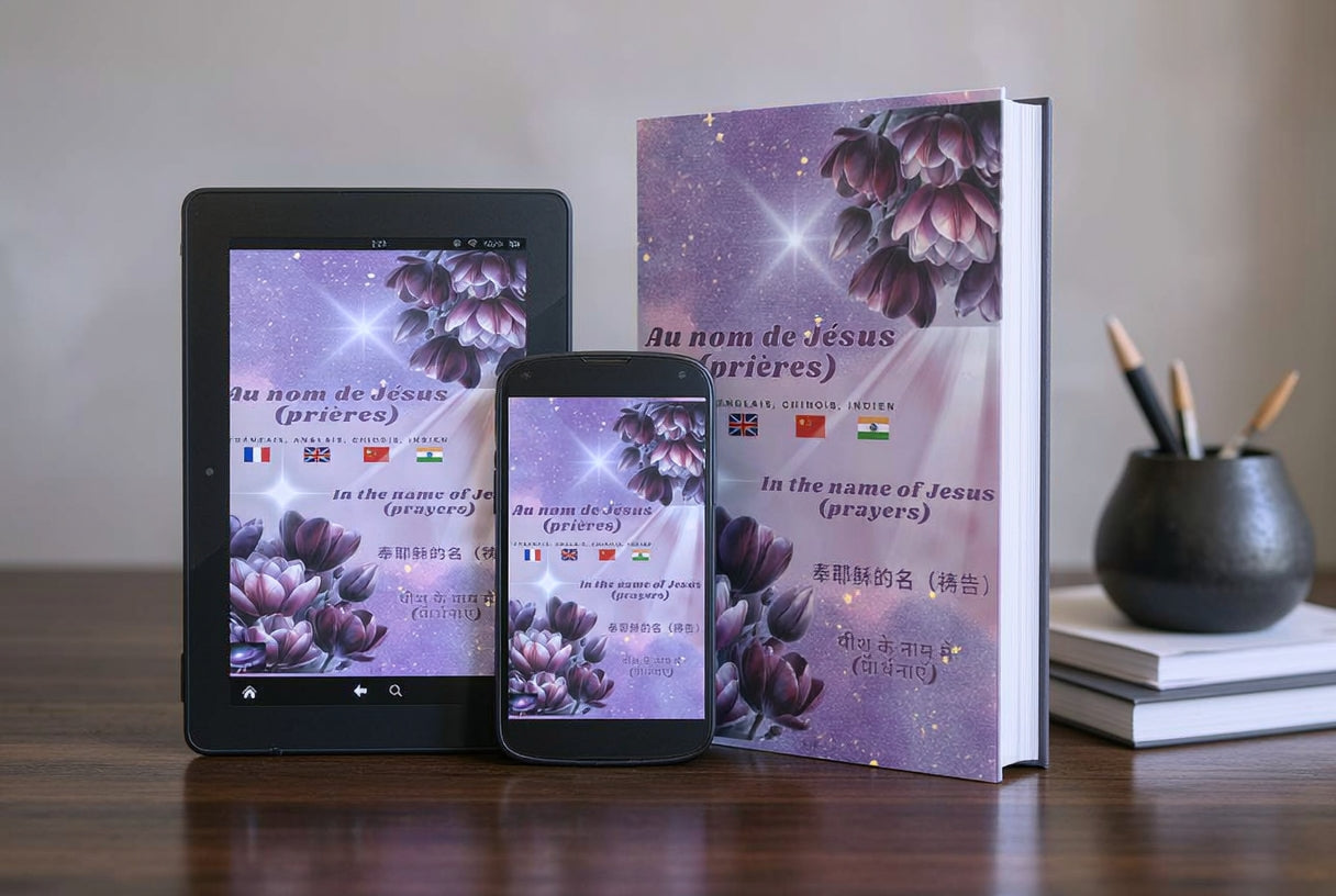 Au nom de Jésus (prières)__Ebook__Français, Anglais, Chinois, Indien