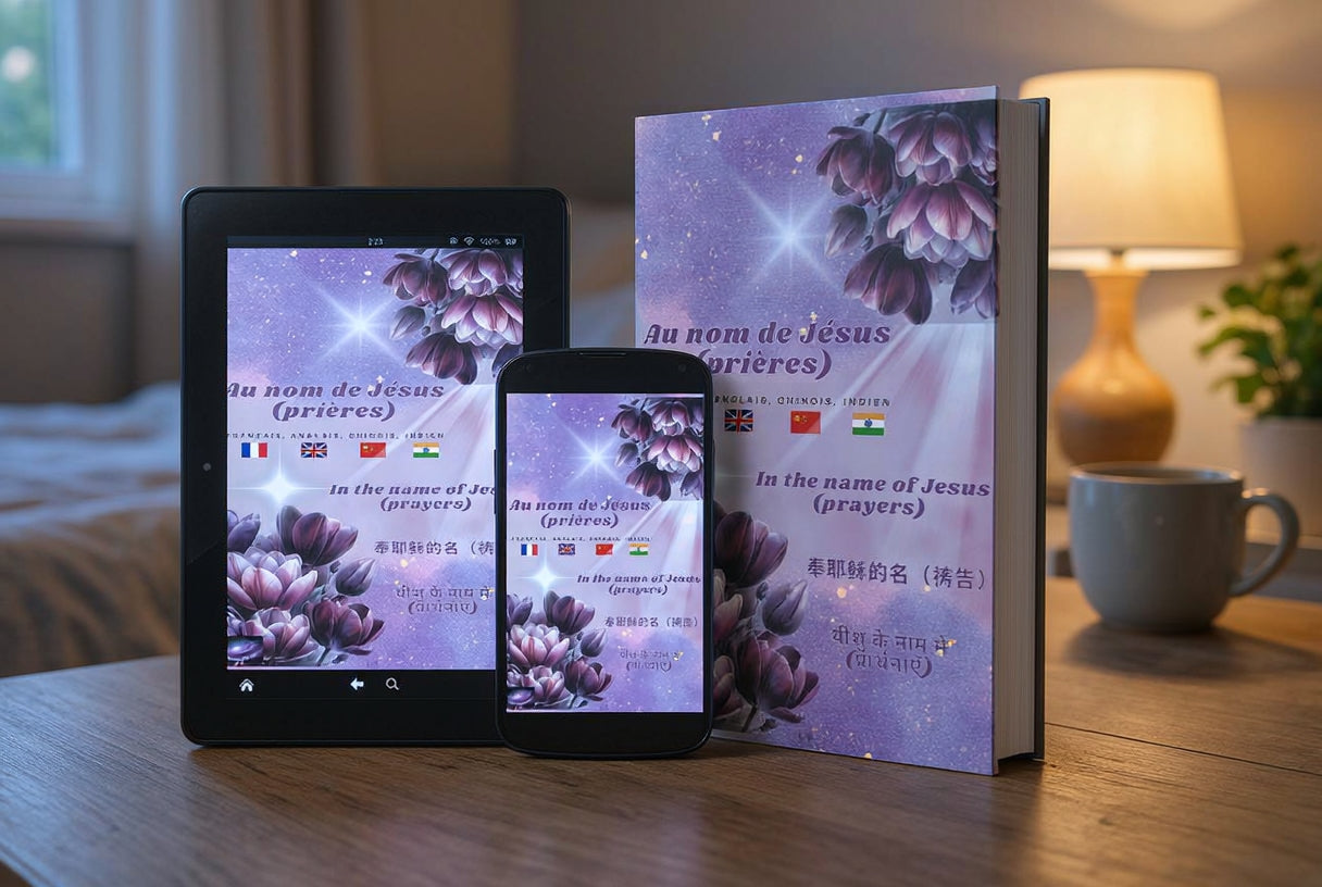Au nom de Jésus (prières)__Ebook__Français, Anglais, Chinois, Indien