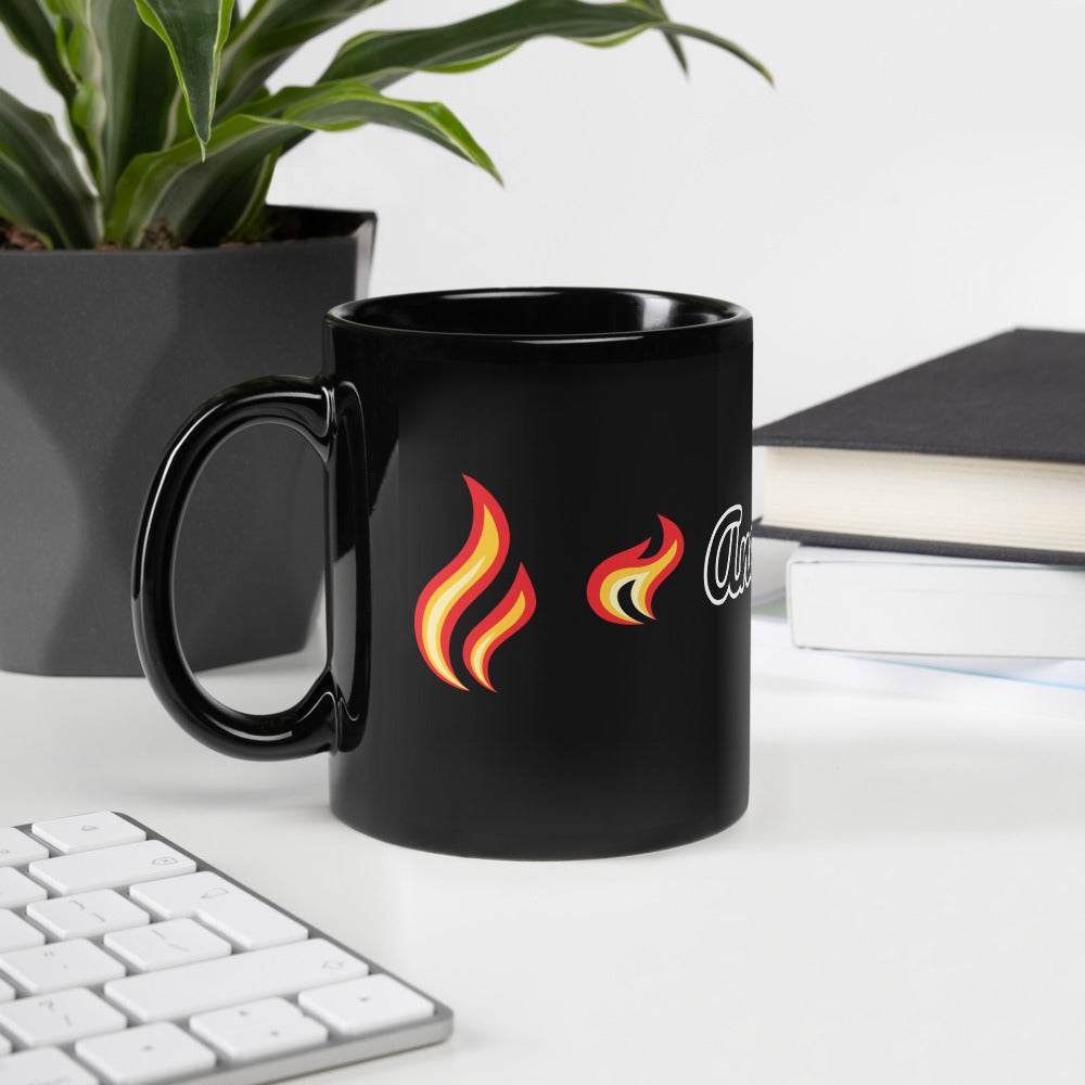 黑色光面馬克杯 - 塗油