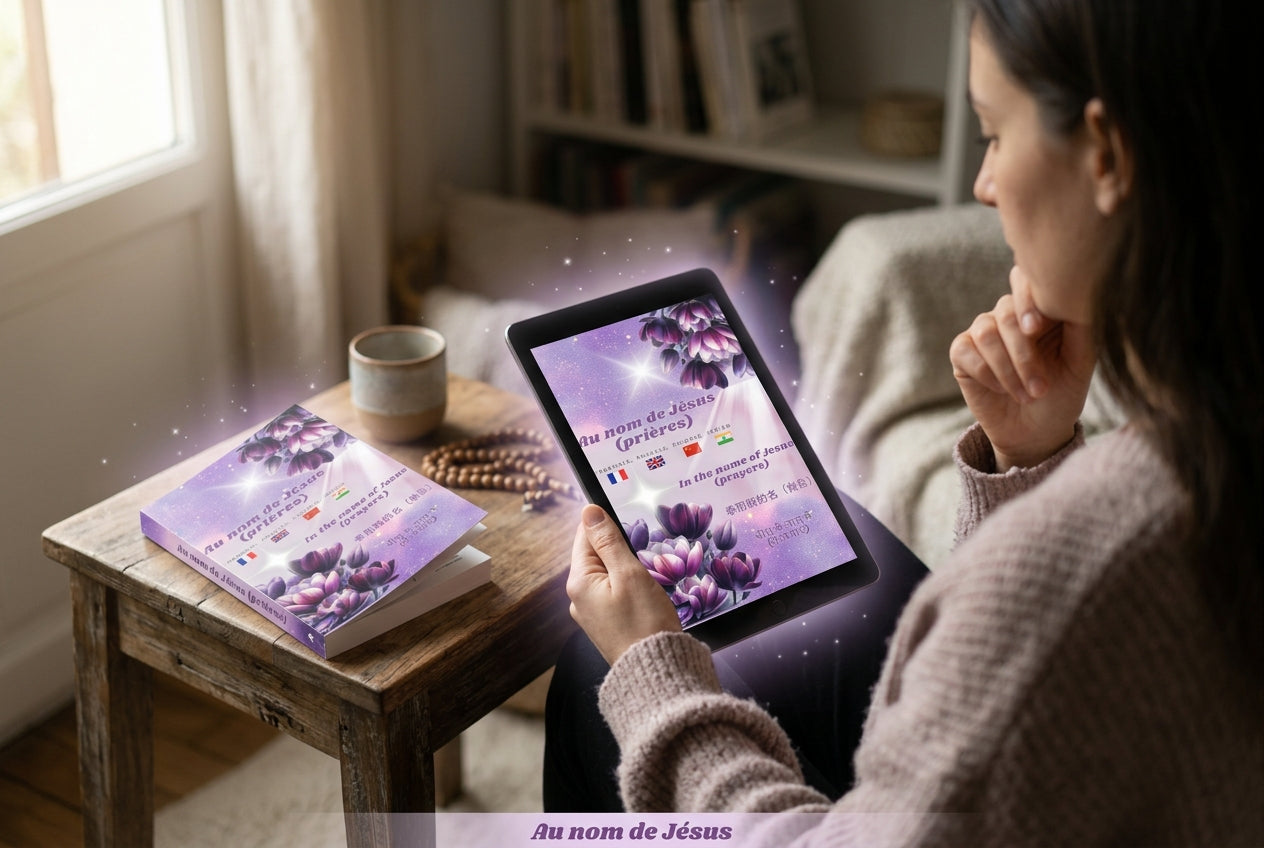 Au nom de Jésus (prières)__Ebook__Français, Anglais, Chinois, Indien