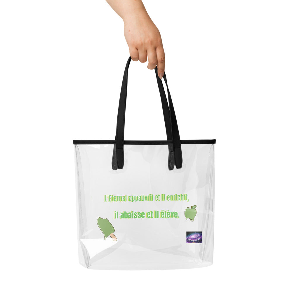 Tote bag transparent - L'Eternel appauvrit et il enrichit, il abaisse et il élève