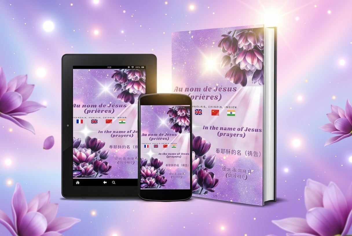 Au nom de Jésus (prières)__Ebook__Français, Anglais, Chinois, Indien