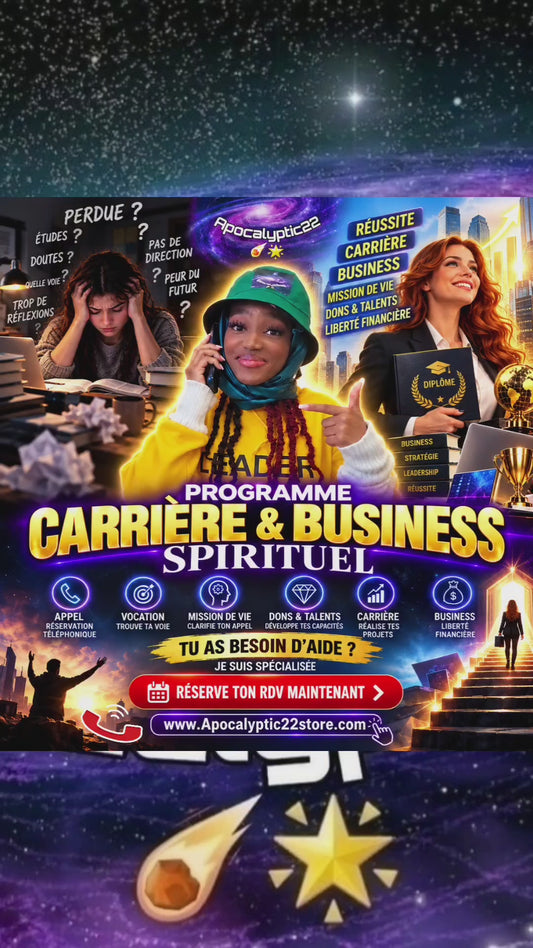 Programme - Carrière & business spirituel 📞 (Rdv / réservation booking téléphonique)