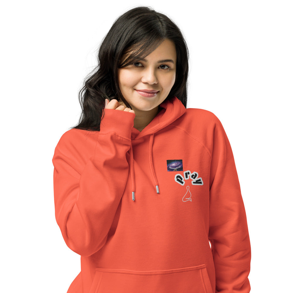 Sweat à capuche écologique Raglan - Pray (homme/femme)