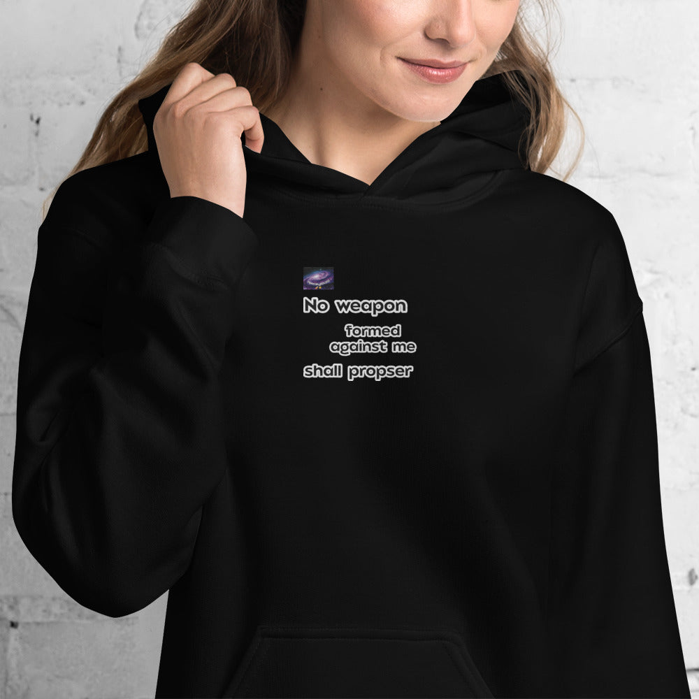 Hoodie - Κανένα όπλο που δεν σχηματίζεται εναντίον μου δεν θα ευημερήσει (άντρας/γυναίκα)