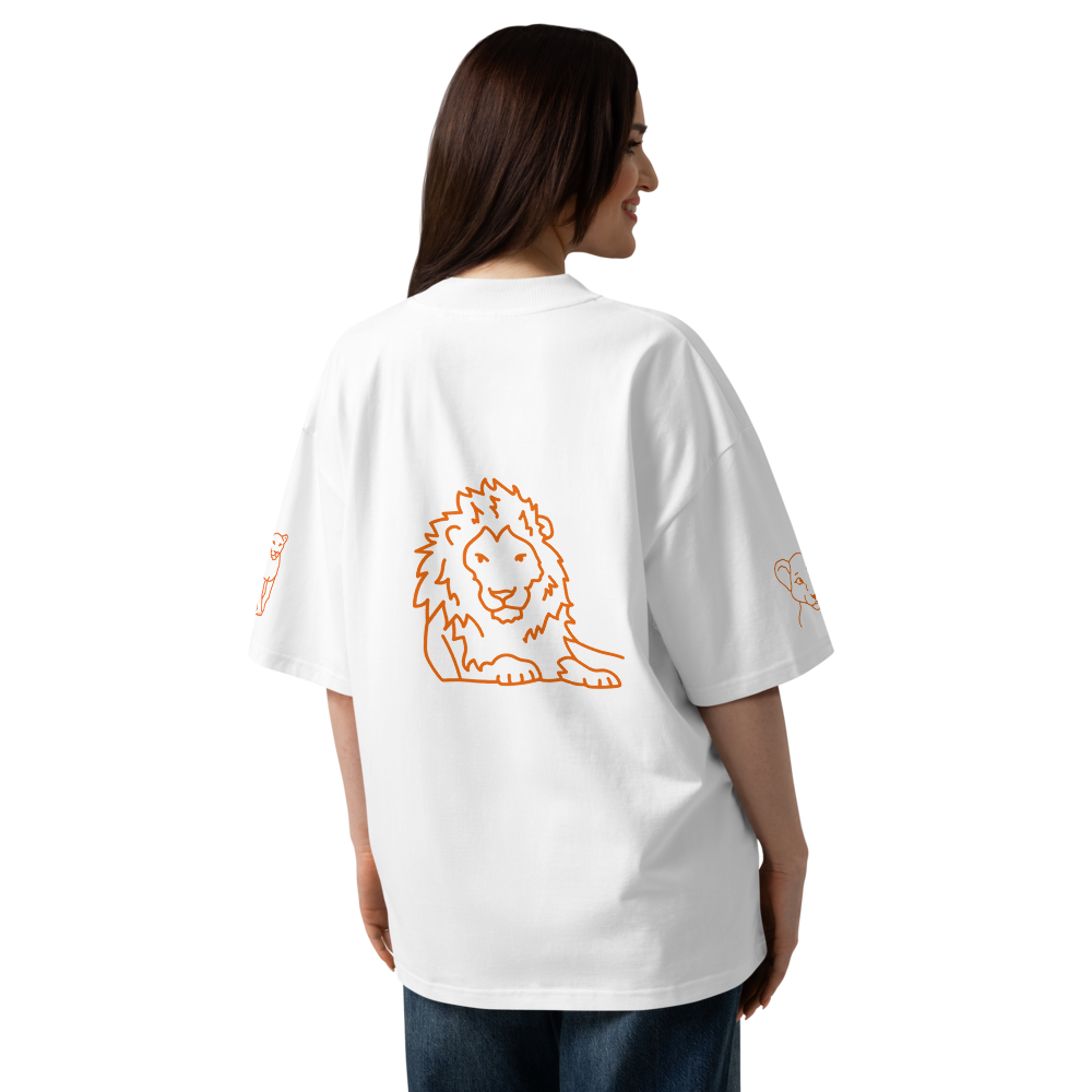 T-shirt col montant écologique - Lion (homme/femme)