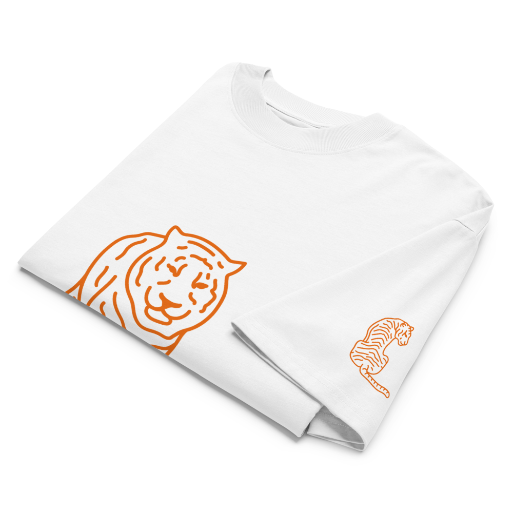 T-shirt col montant écologique - tigre (homme/femme)