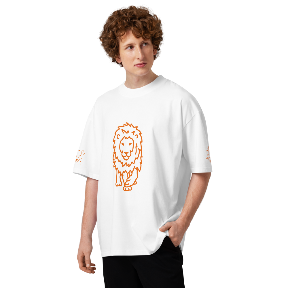 T-shirt col montant écologique - Lion (homme/femme)