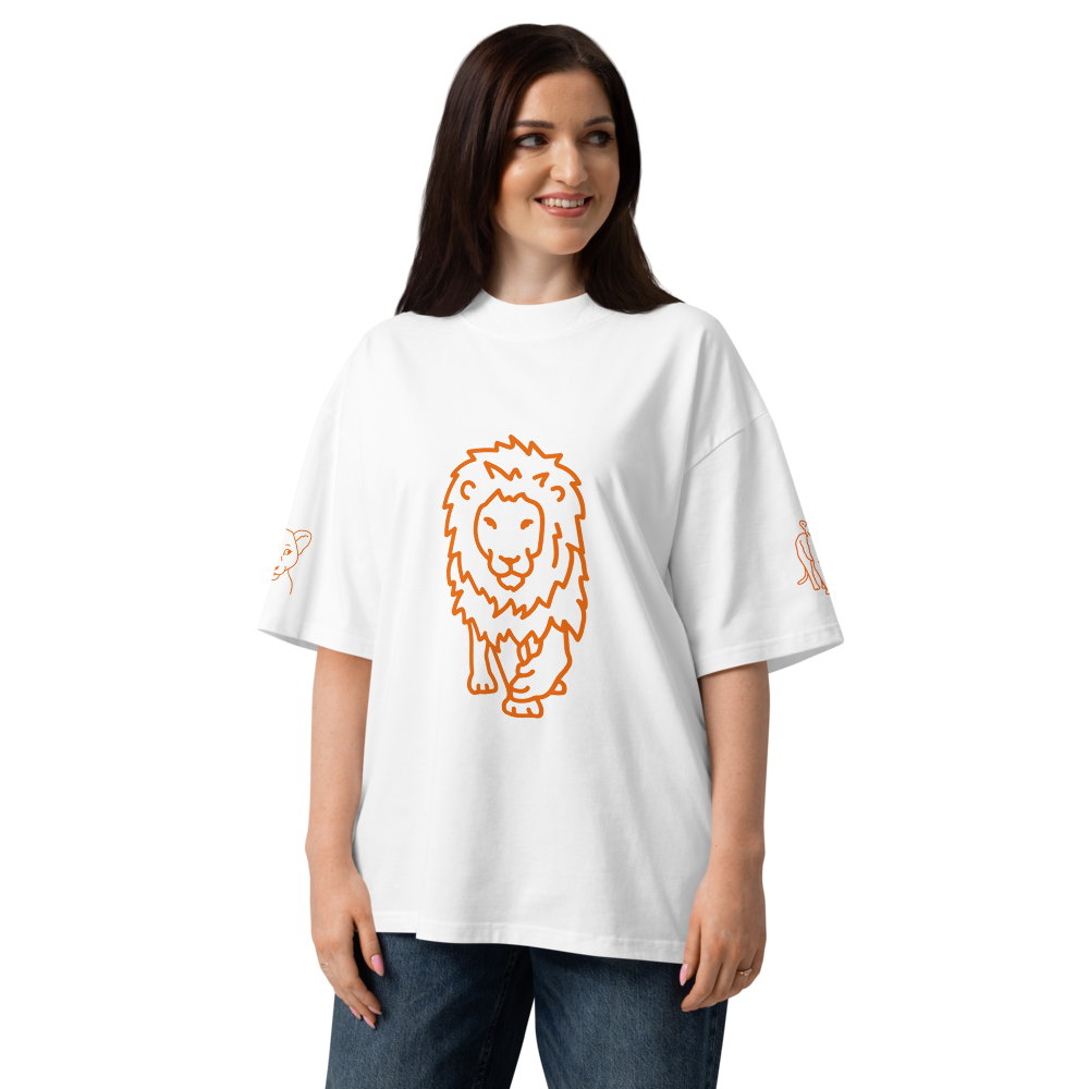 T-shirt col montant écologique - Lion (homme/femme)