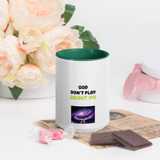 Mug à Intérieur Coloré - God don't play about me
